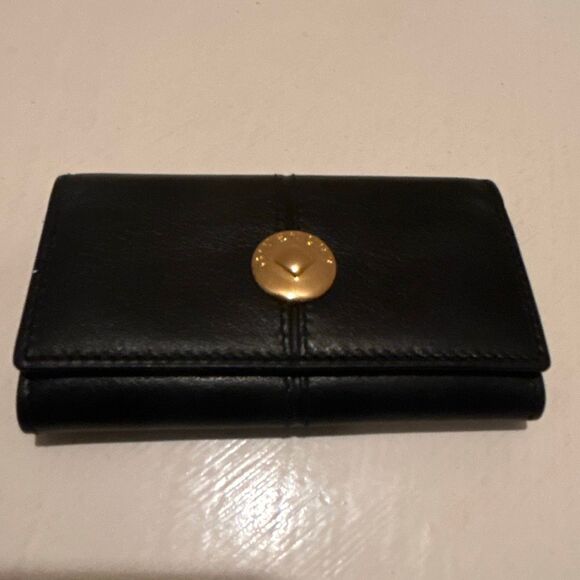 Givenchy Bifold Key Holder Case Black Leather Gold Key Slots Luxury Professional - Picture 5 of 13